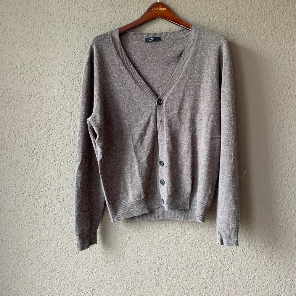 Alpha Massimo Rebecchi Brn wool/cashmere cardigan